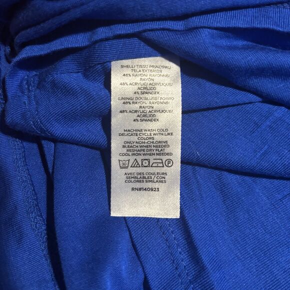 NEW Lou & Grey Signaturesoft Jersey Strappy Midi Dress in Cobalt Current- Size M - Picture 9 of 9